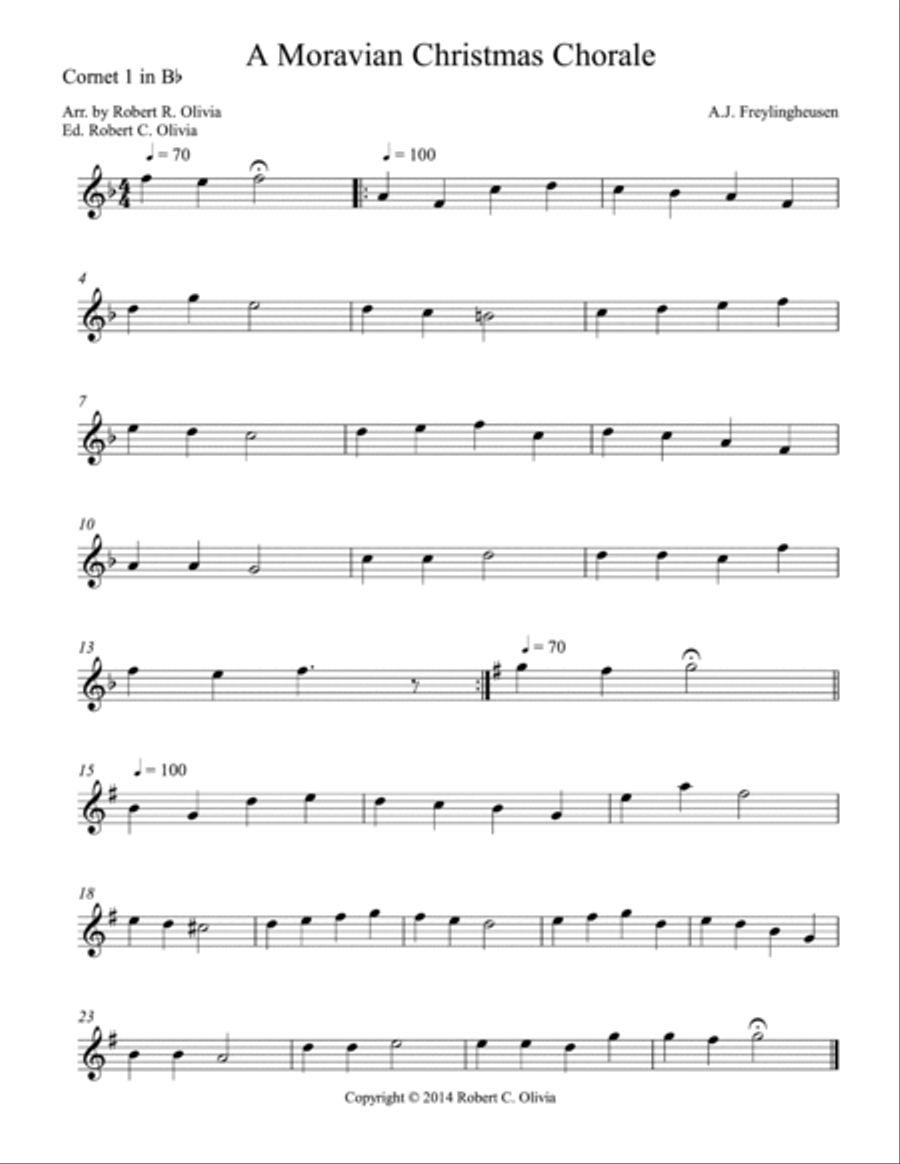A Moravian Christmas Chorale Brass Ensemble scores gallery preview page 5