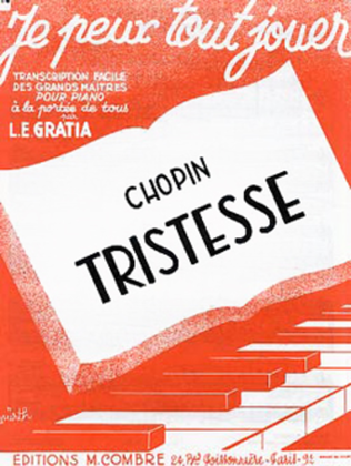 Book cover for Etude Op. 10 No. 3 Tristesse (JPTJ14)