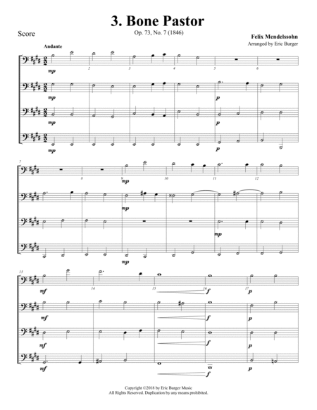 8 Romantic Chorales for Trombone or Low Brass Quartet image number null
