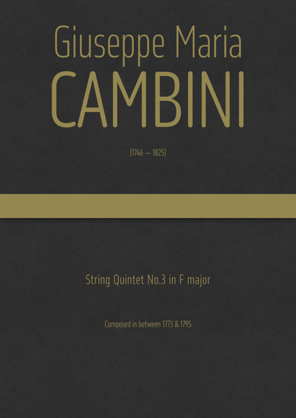 Cambini - String Quintet No.3 in F major