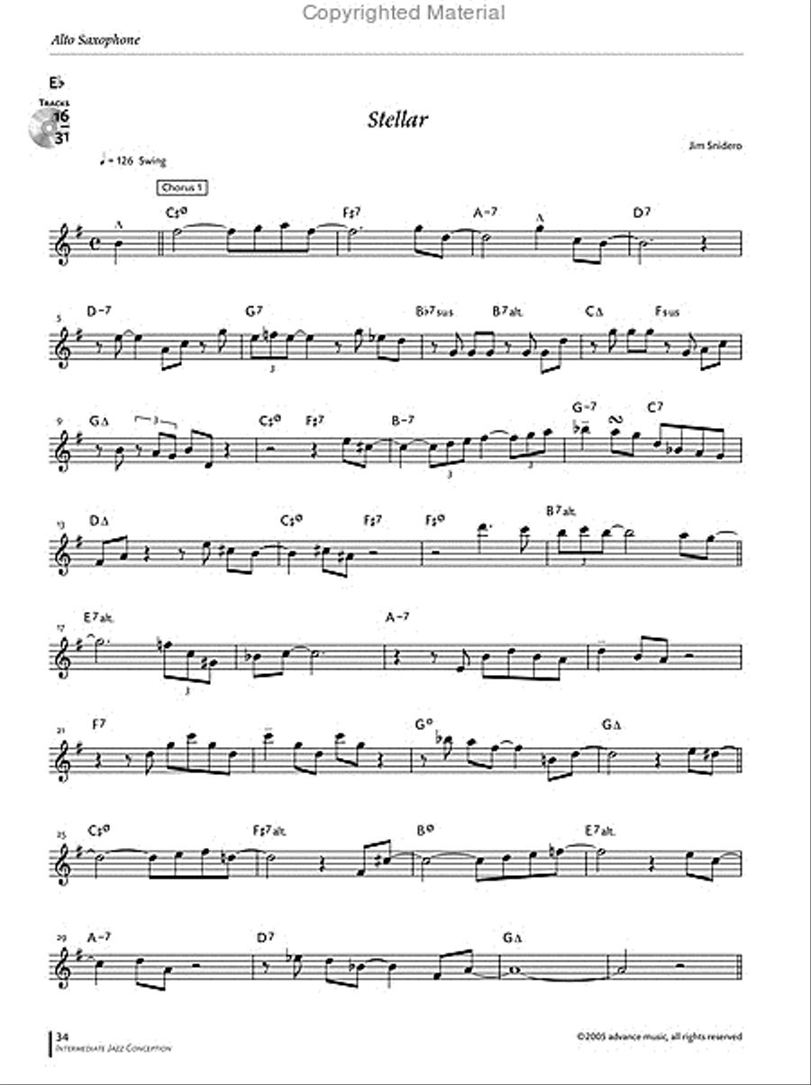 Intermediate Jazz Conception Alto & Baritone Saxophone Baritone Saxophone scores gallery preview page 15
