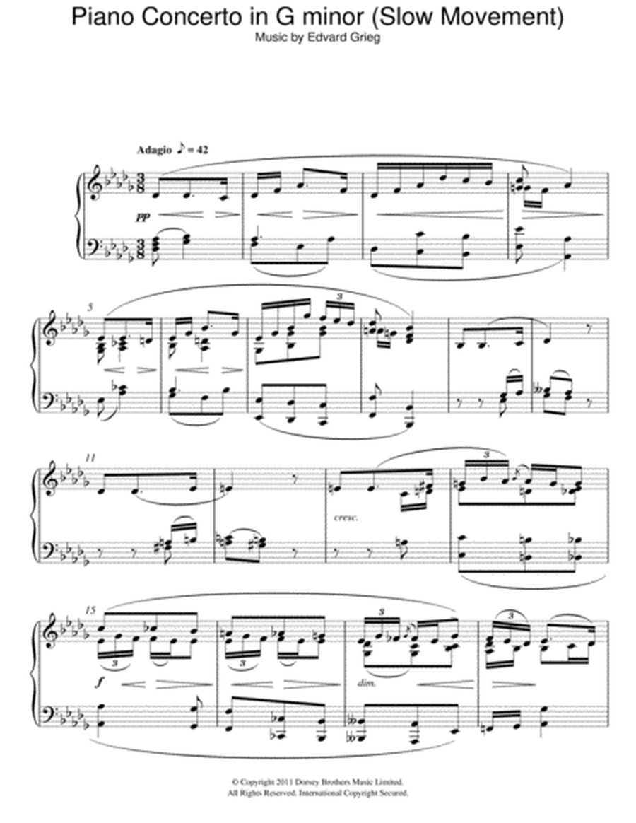 Piano Concerto in G minor (Slow Movement)