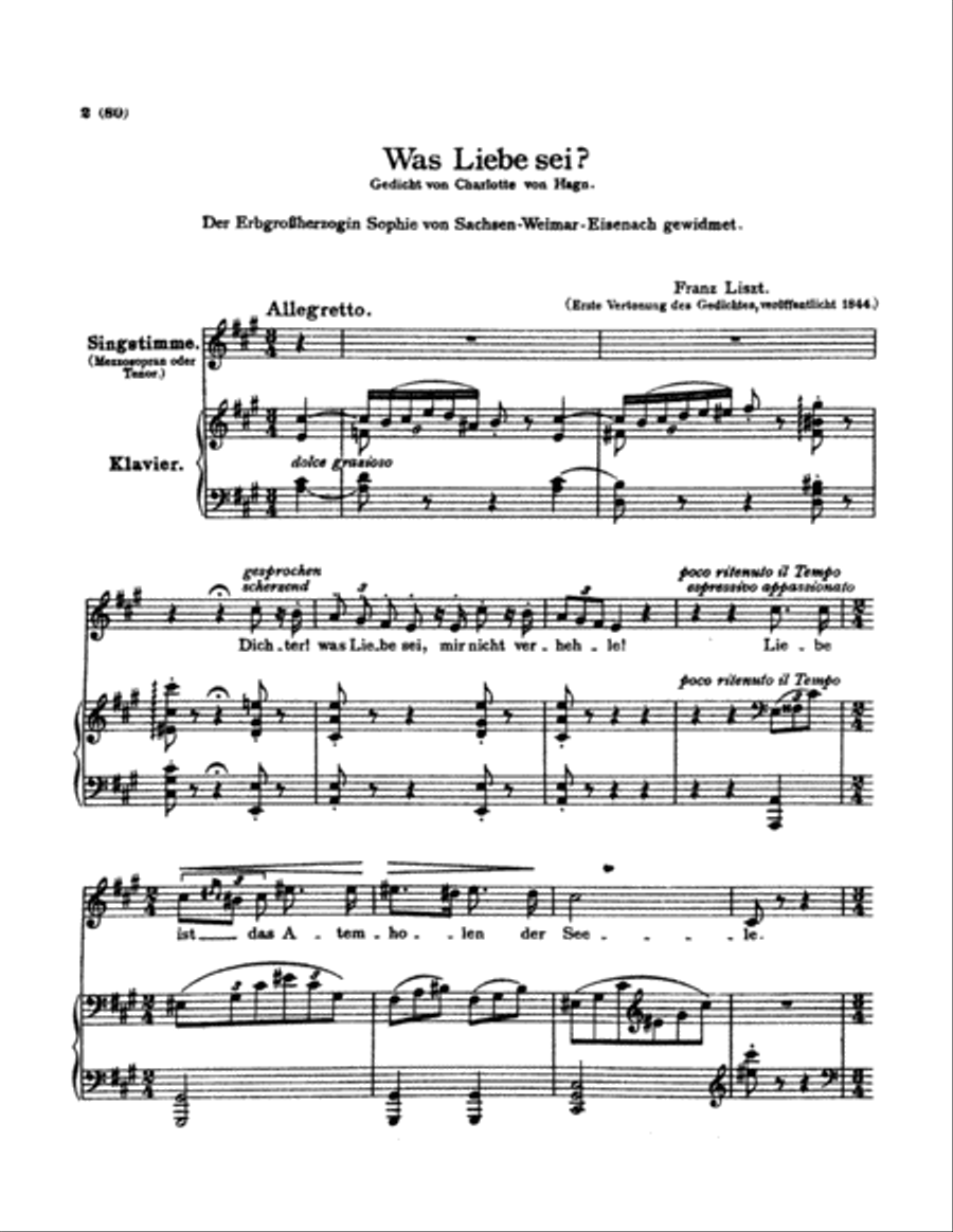 Liszt: Songs, Volume I, Nos. 1-13 (German/French) Voice scores gallery preview page 1