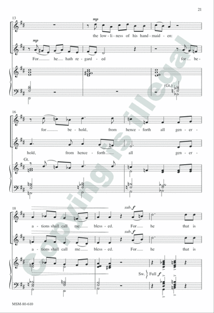 Evensong Unison Choir scores gallery preview page 20
