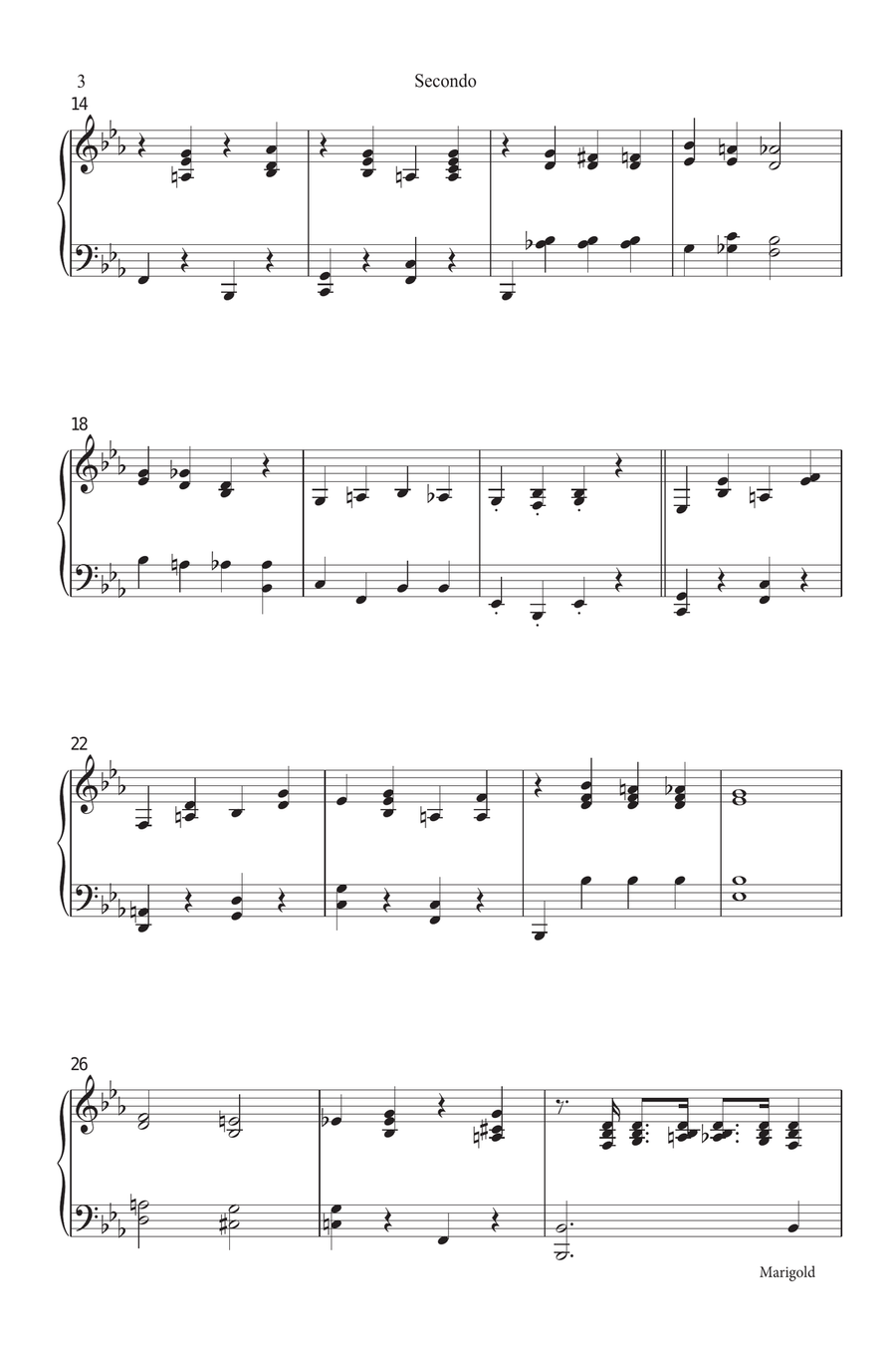 Marigold Piano Duet scores gallery preview page 3