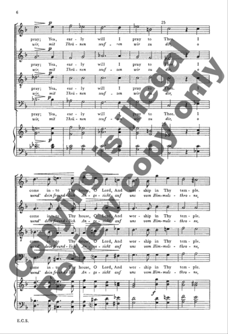 O hear me when I call on Thee (Sei Mutter der Barmherzigkeit) 4-Part scores gallery preview page 13