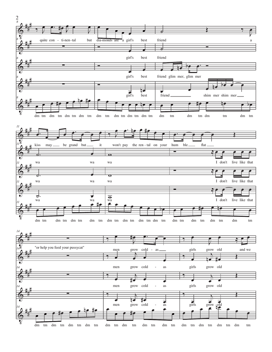 Diamonds Are A Girl's Best Friend SA scores gallery preview page 2