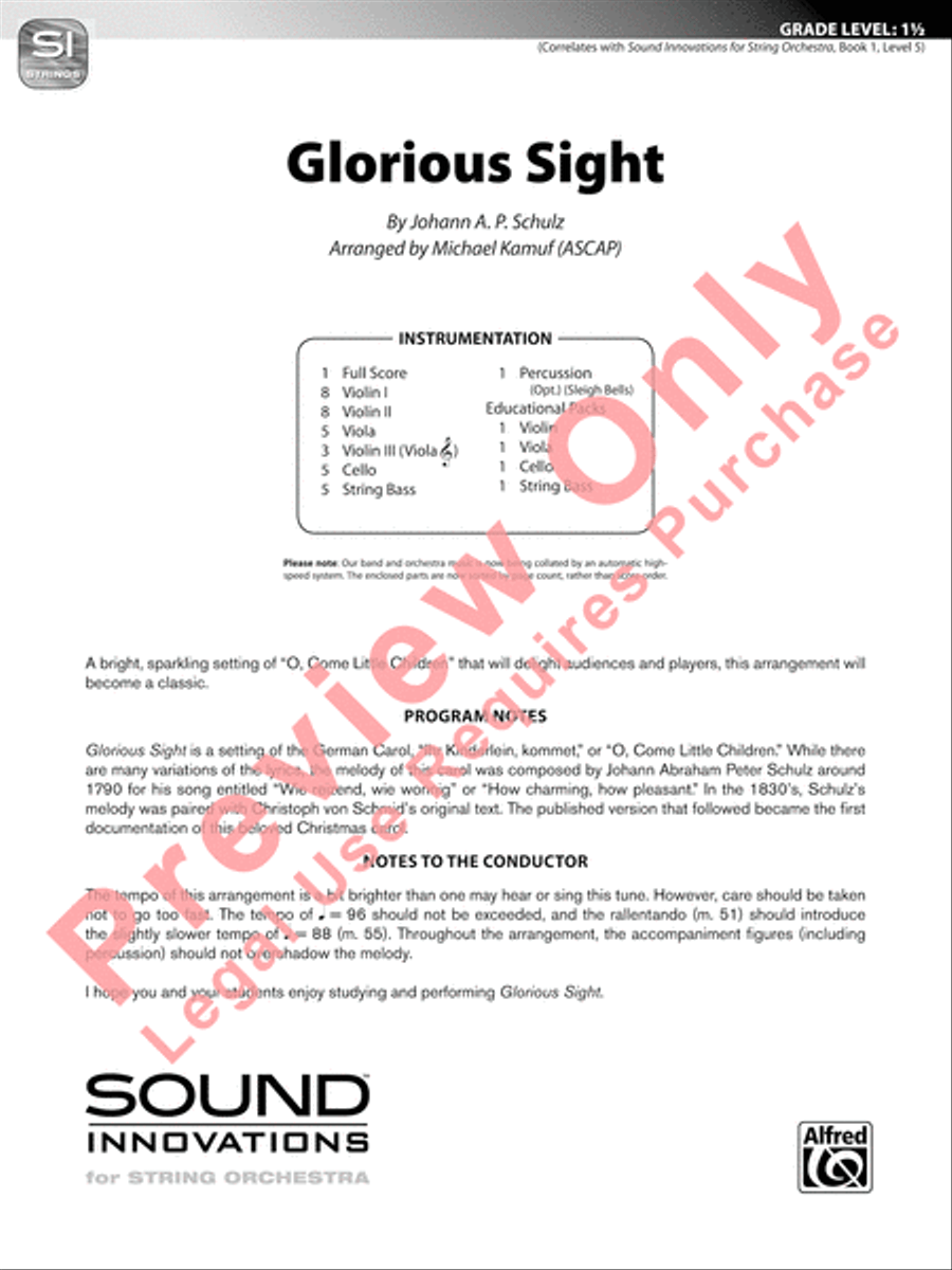 Glorious Sight String Orchestra scores gallery preview page 2