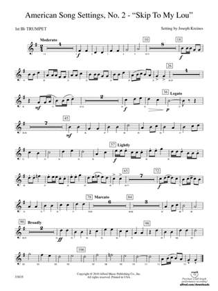 American Song Settings, No. 2: 1st B-flat Trumpet
