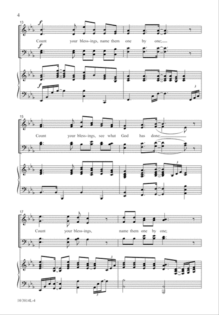 Count Your Blessings 4-Part scores gallery preview page 4