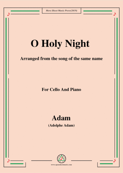 Adam-O Holy night cantique de noel,for Cello and Piano image number null