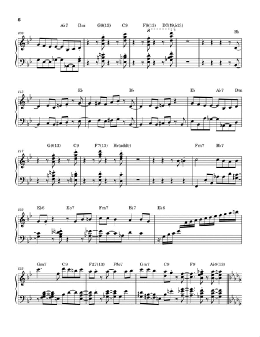 Santa Claus Is Comin' To Town Piano Solo scores gallery preview page 6