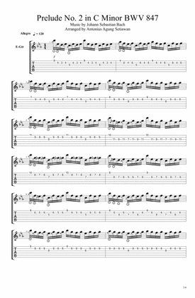 Prelude No. 2 in C Minor BWV 847 (Trio Band)