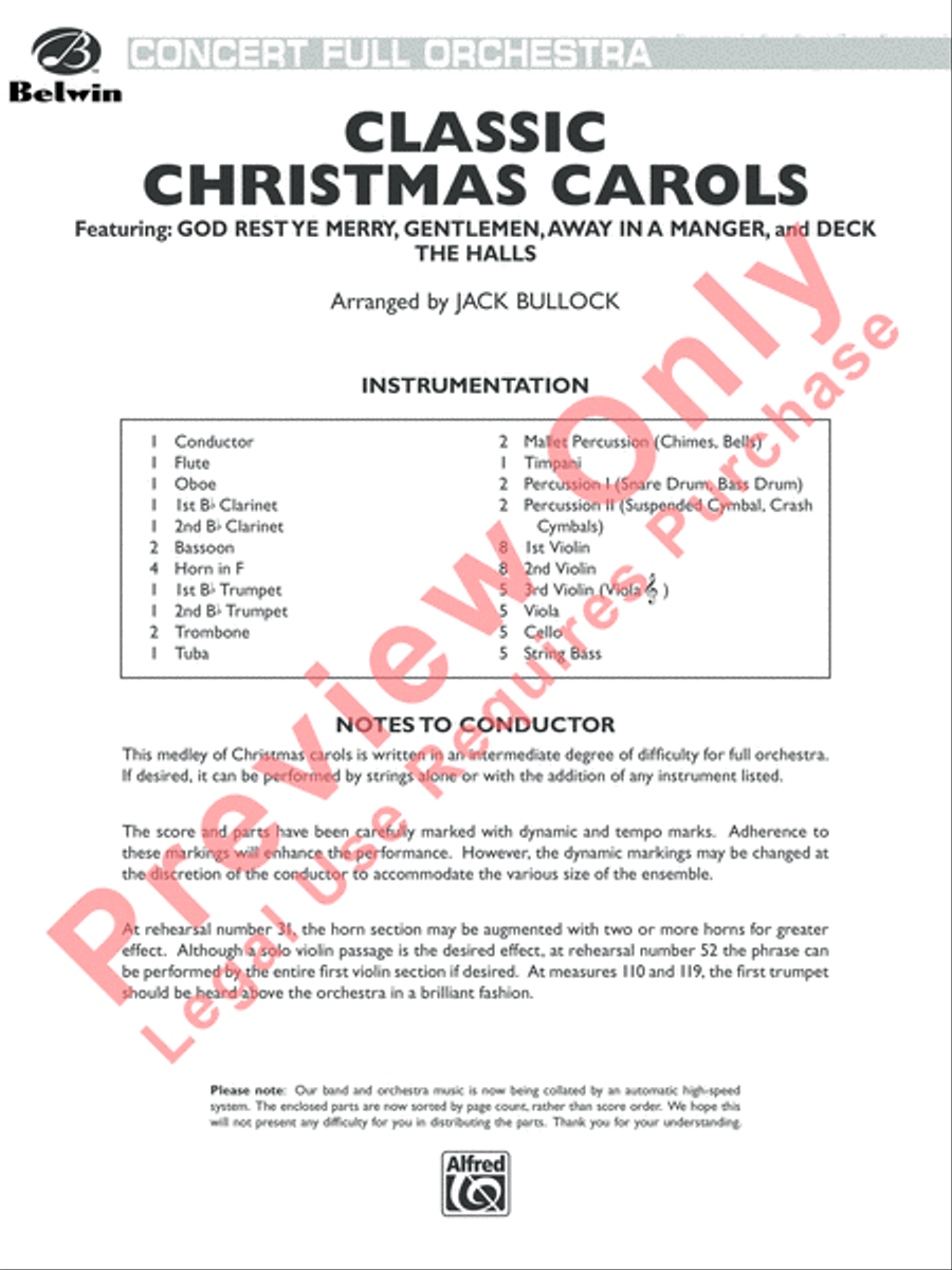 Classic Christmas Carols Classic Christmas Carols Full Orchestra scores gallery preview page 2