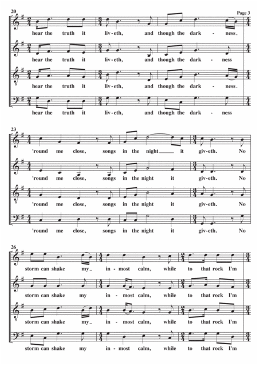 How Can I Keep From Singing A Cappella SATB V1 4-Part scores gallery preview page 3