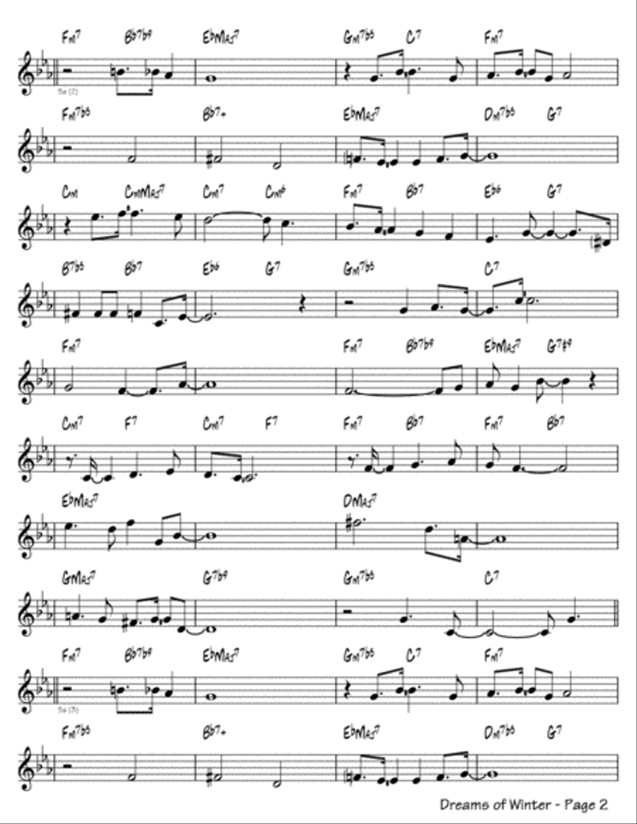 Dreams of Winter Trombone Solo scores gallery preview page 2