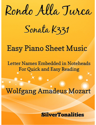 Book cover for Rondo Alla Turca Sonata K331 Easy Piano Sheet Music
