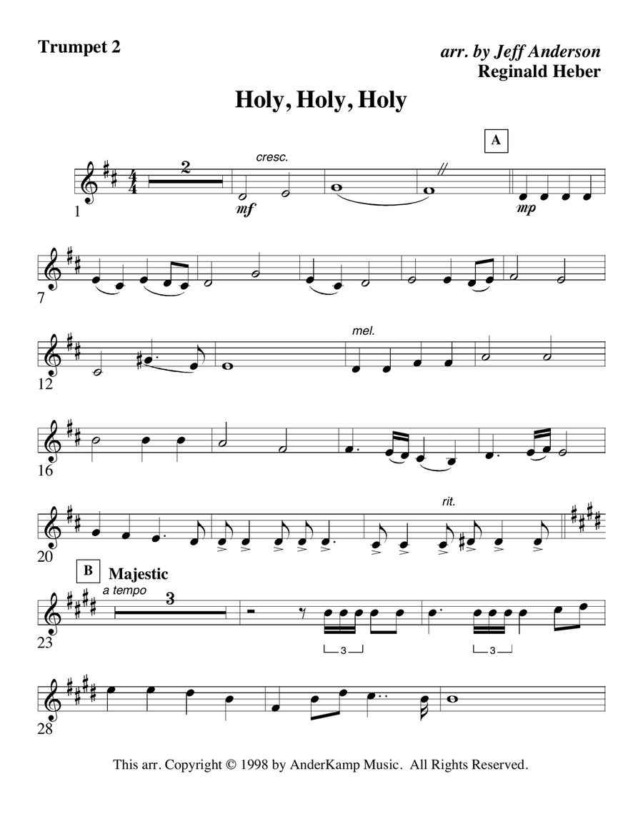 Holy, Holy, Holy for Brass Quintet Brass Quintet scores gallery preview page 6