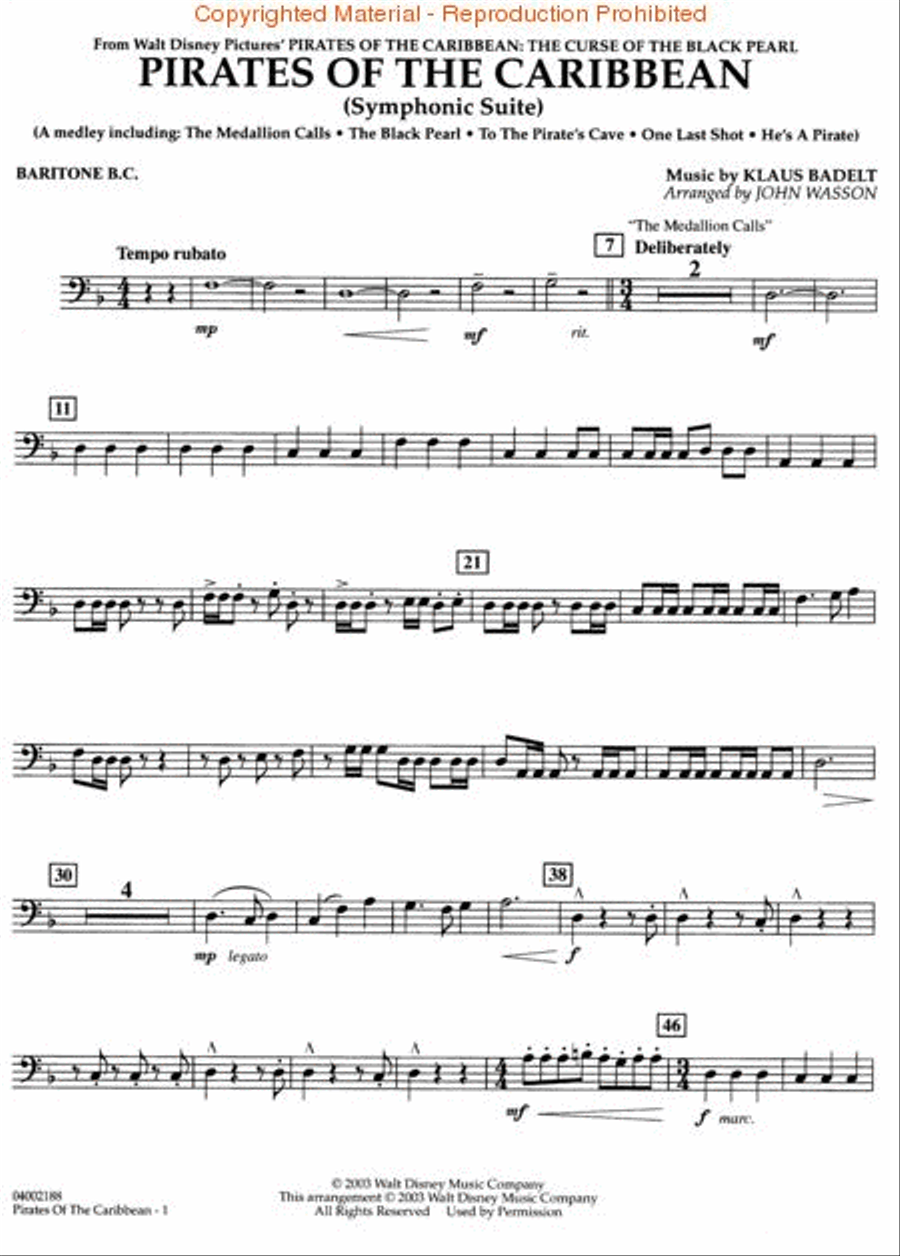 Pirates of the Caribbean (Symphonic Suite) Concert Band scores gallery preview page 5