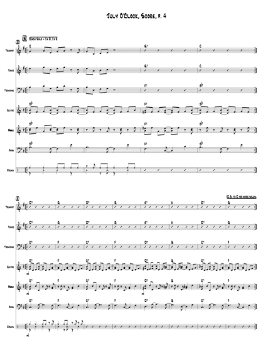 July O'Clock Jazz Ensemble scores gallery preview page 4