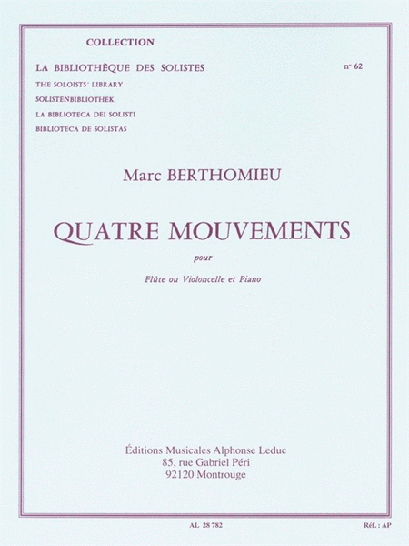 Four Mouvements (flute, Cello And Piano)