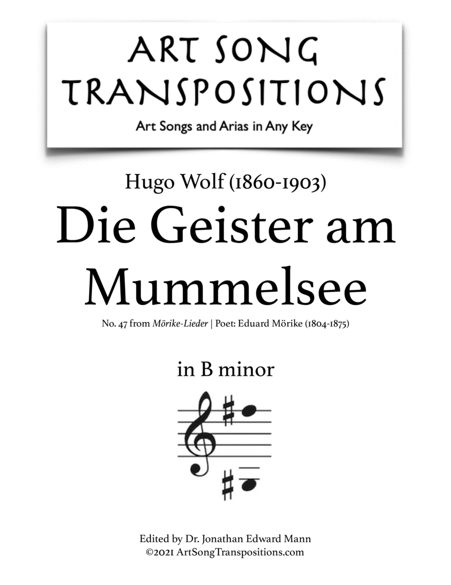 WOLF: Die Geister am Mummelsee (transposed to B minor)