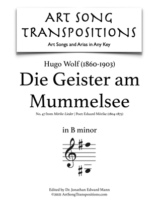 WOLF: Die Geister am Mummelsee (transposed to B minor)