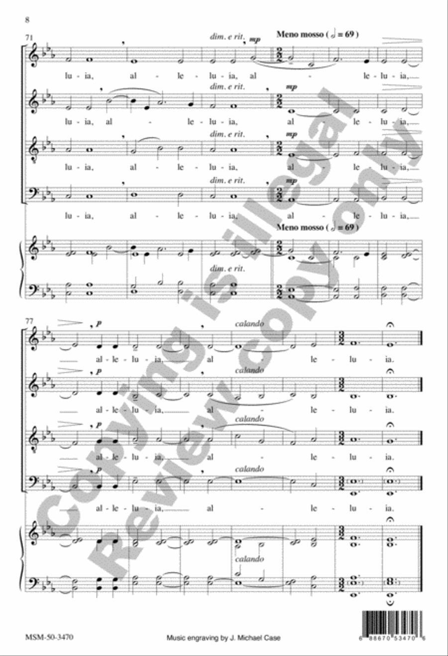 O sacrum convivium! 4-Part scores gallery preview page 8