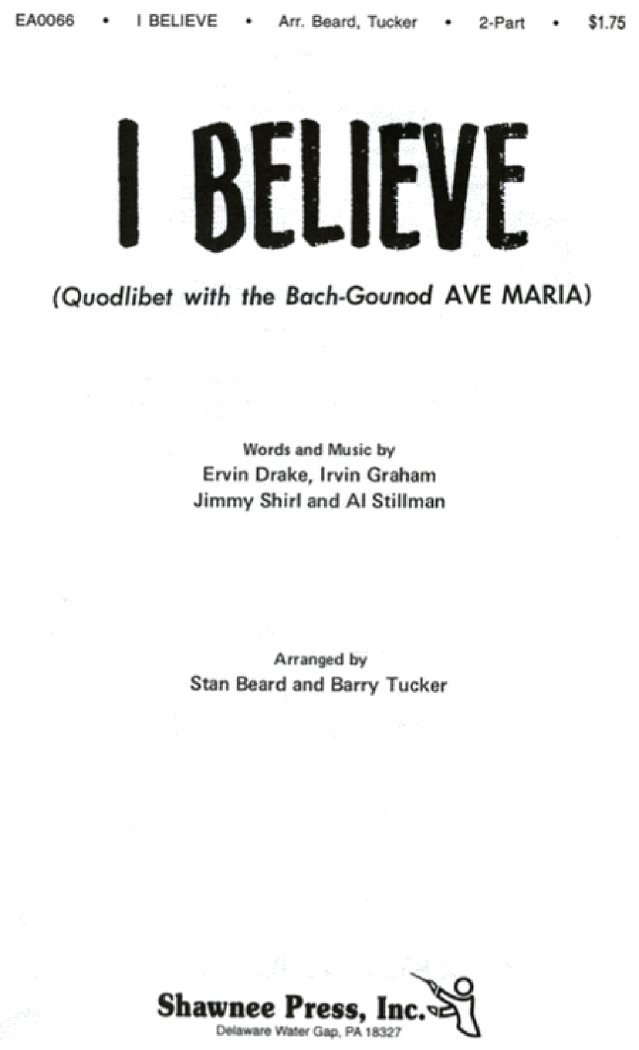 I Believe (Quodlibet with “Ave Maria”) 2-Part scores gallery preview page 1