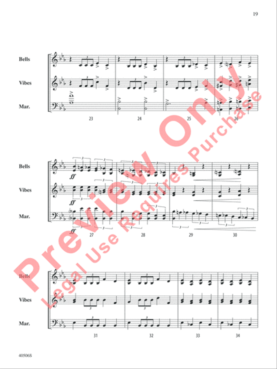 Classic Mallet Trios -- Tchaikovsky Small Ensemble scores gallery preview page 20