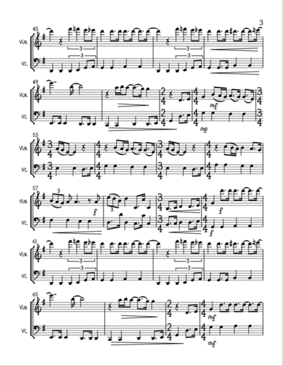 All You Need Is Love All You Need Is Love String Duet scores gallery preview page 3