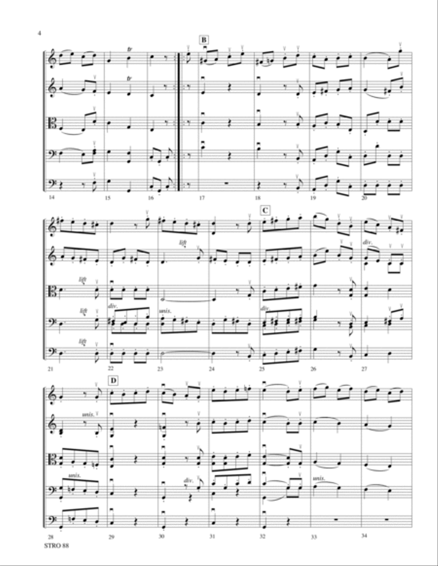 Divertimento No. 12, K. 252: Presto (Finale, 4th movement) Orchestra scores gallery preview page 3