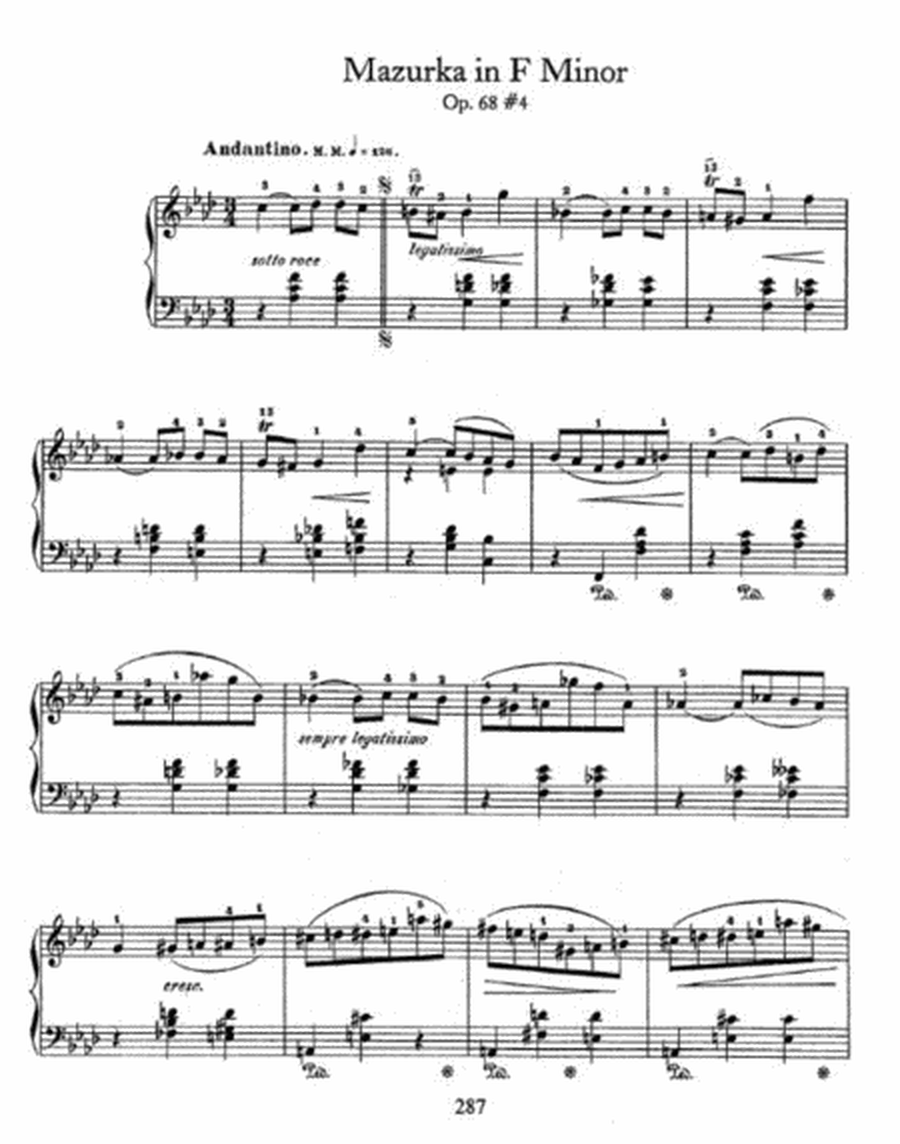 Chopin - Mazurka in F Minor Op. 68 # 4