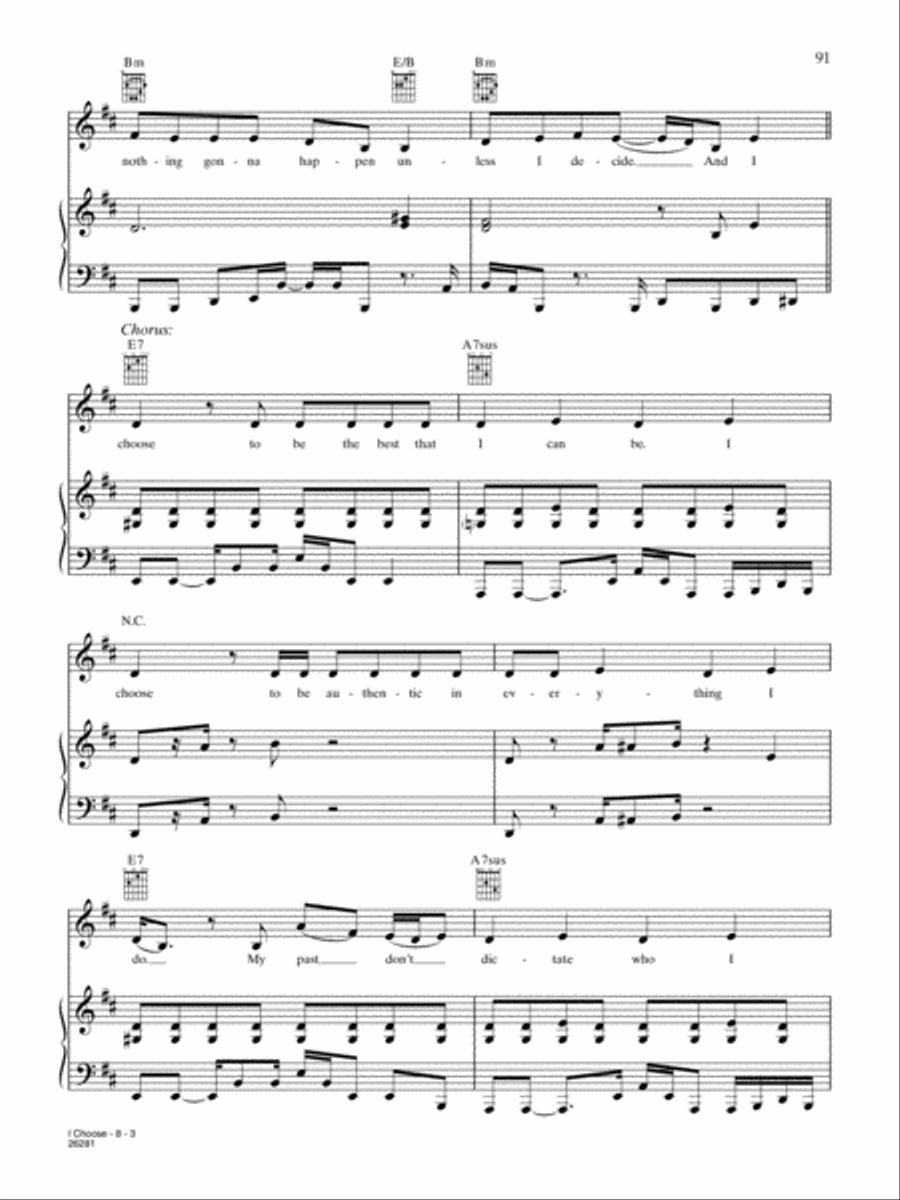 I Choose Piano, Vocal, Guitar scores gallery preview page 3