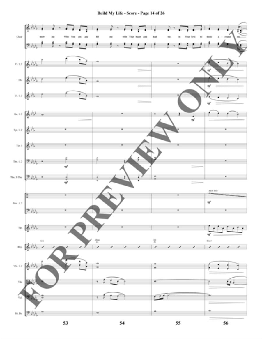 Build My Life - Orchestration Choir scores gallery preview page 15