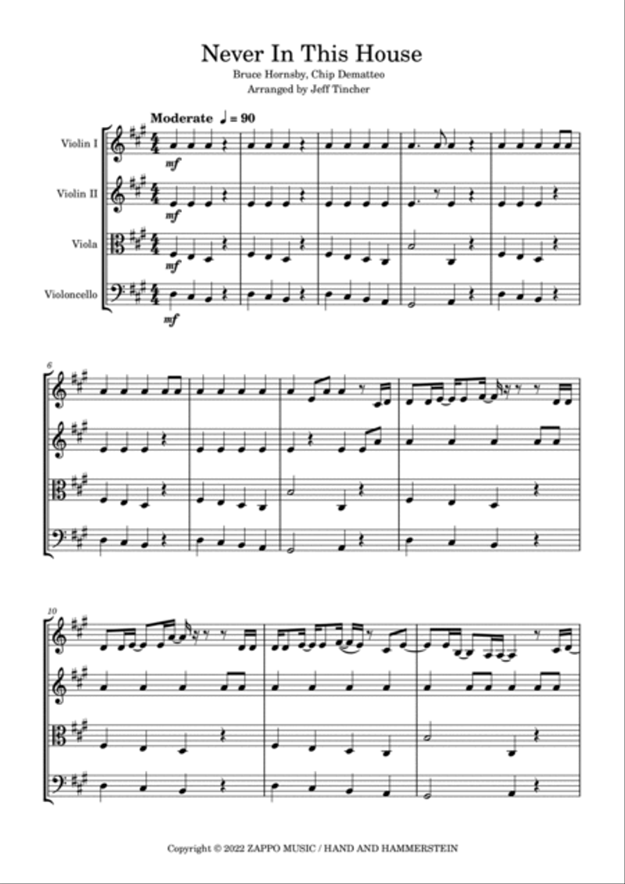 Never In This House Never In This House String Quartet scores gallery preview page 2