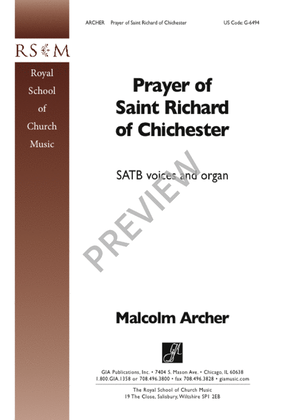Book cover for Prayer of Saint Richard of Chichester