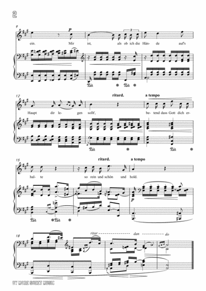 Schumann-Du bist wie eine Blume in A Major,for Voice and Piano image number null