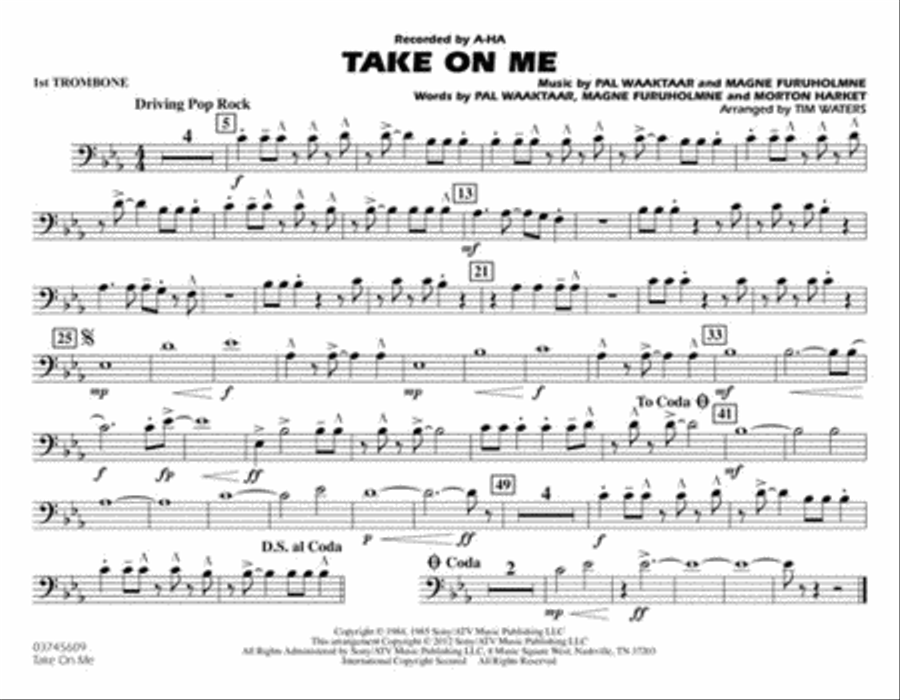 Take on Me Marching Band scores gallery preview page 7