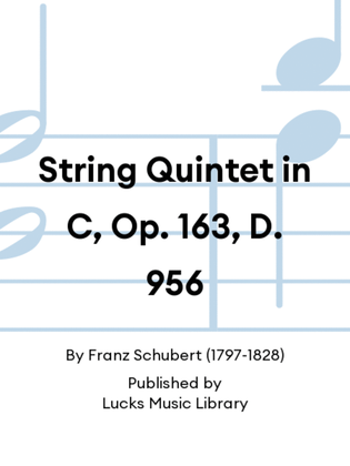 Book cover for String Quintet in C, Op. 163, D. 956