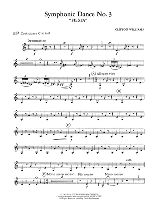 Symphonic Dance No. 3 ("Fiesta"): B-flat Contrabass Clarinet