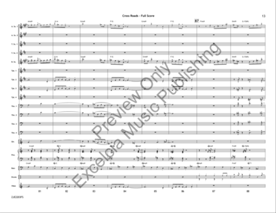 Cross Roads (Score) Jazz Ensemble scores gallery preview page 12