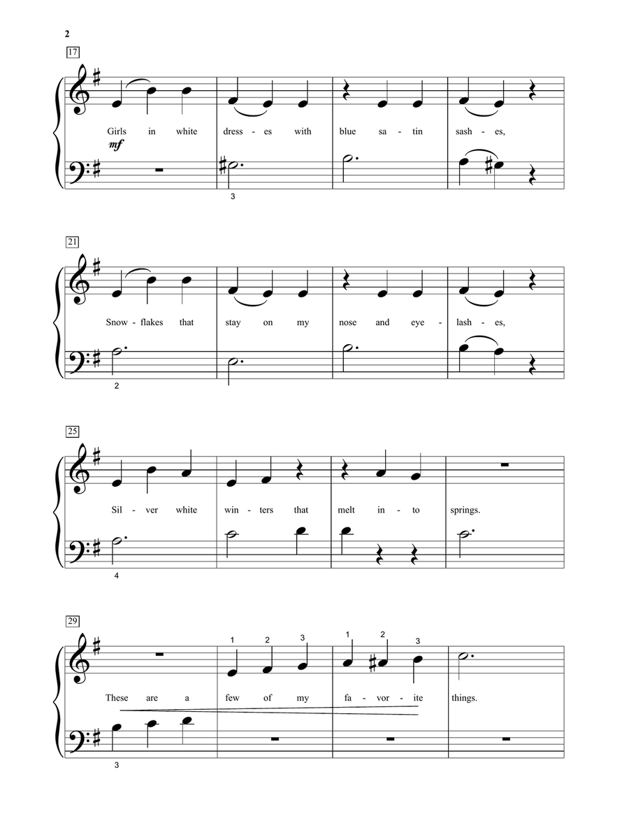 My Favorite Things (from The Sound Of Music) (arr. Phillip Keveren) Piano Solo scores gallery preview page 2