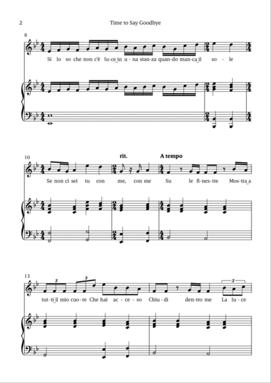 Time To Say Goodbye Voice scores gallery preview page 2
