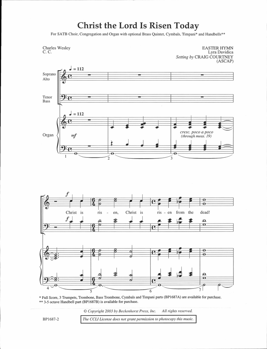 Three Hymns for Easter Day 4-Part scores gallery preview page 2
