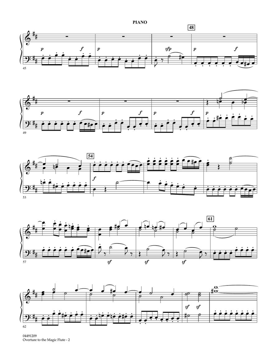 Overture to The Magic Flute - Piano Orchestra scores gallery preview page 2