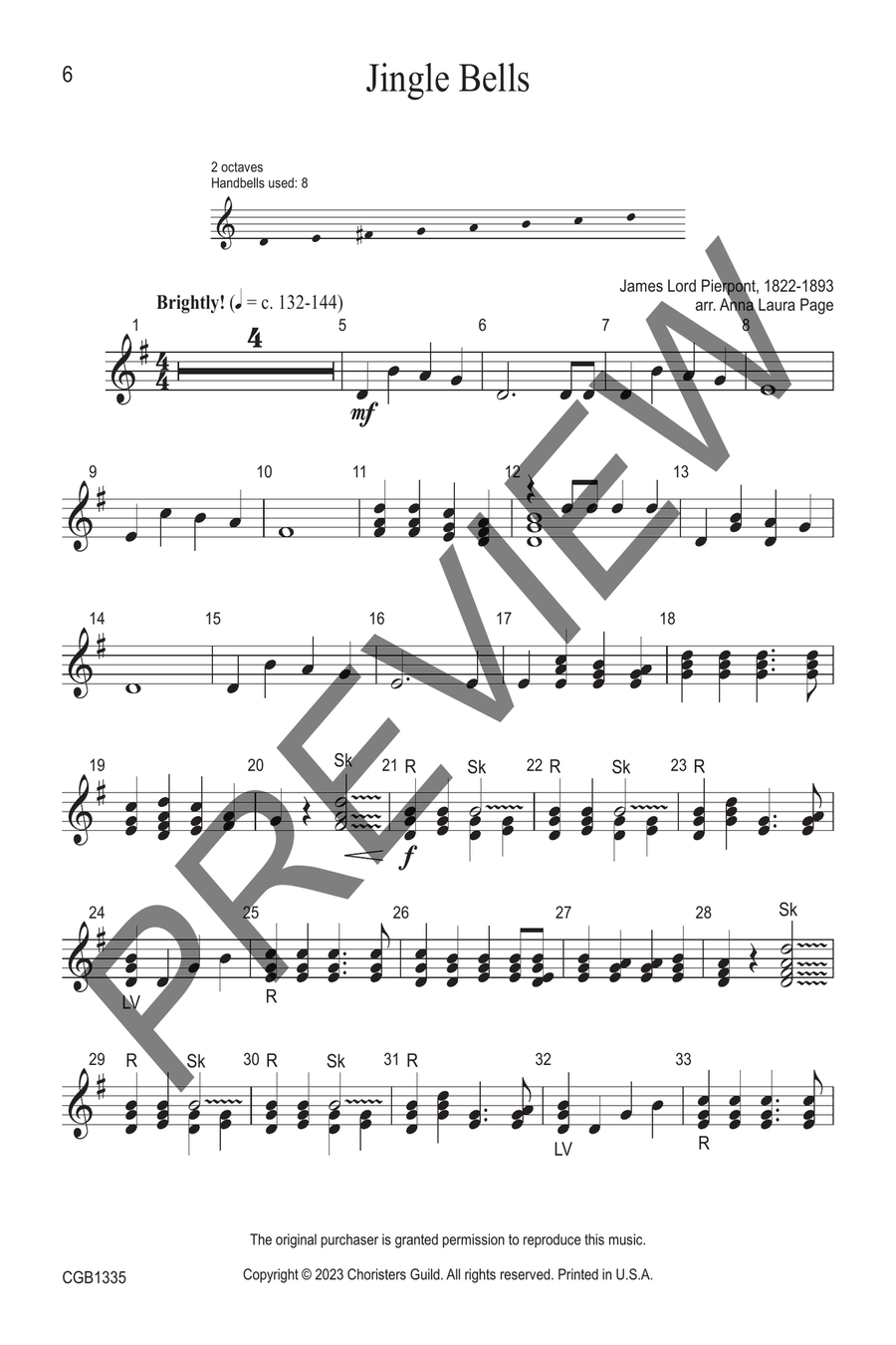Jingle All the Way Handbell Choir scores gallery preview page 4