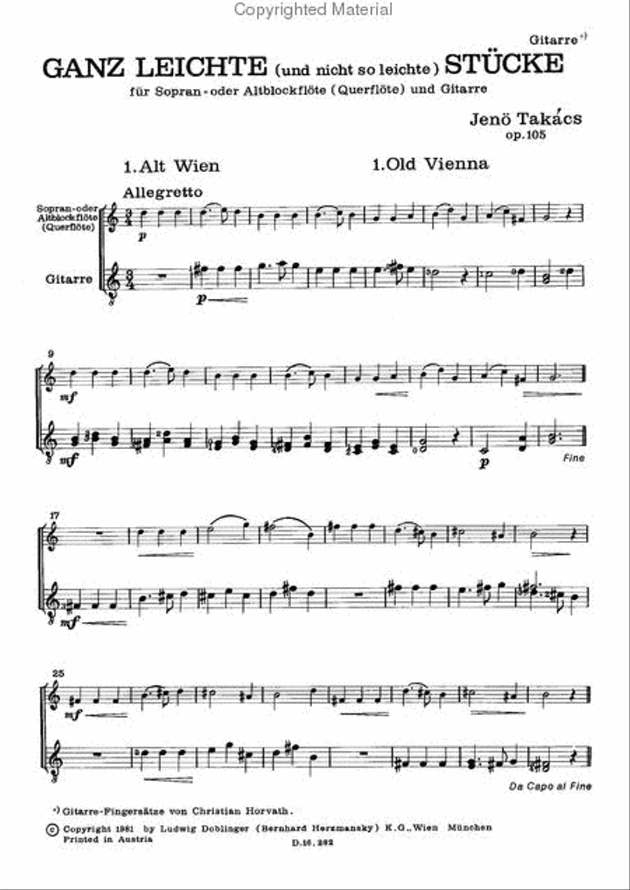 Ganz leichte (und nicht so leichte) Stucke op. 105 Flute scores gallery preview page 2