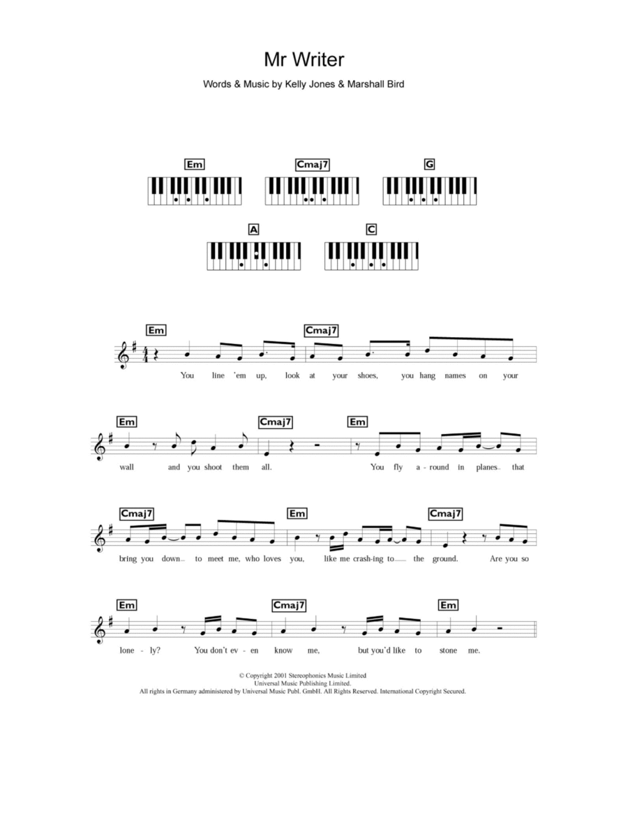 Mr. Writer Piano scores gallery preview page 1