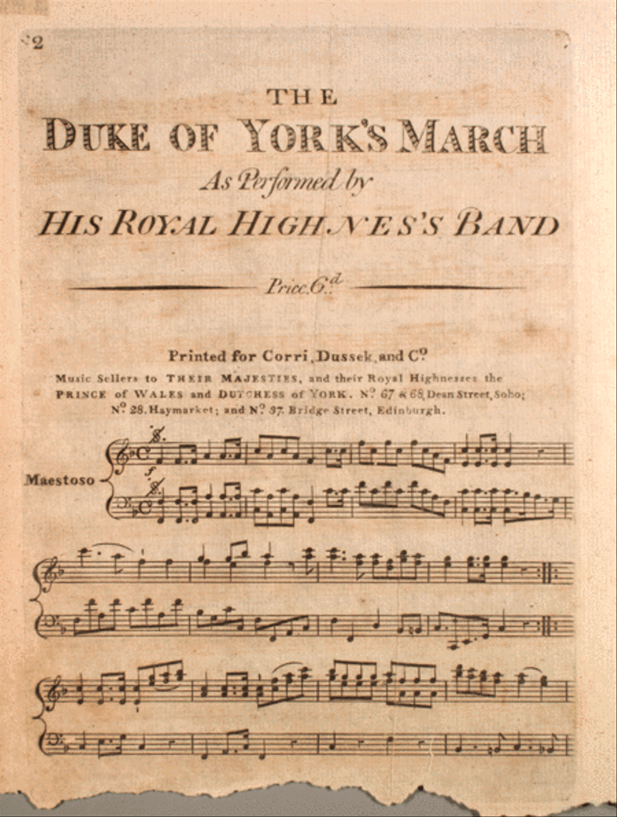 The Duke of York's March Flute scores gallery preview page 1